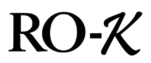 logotipo monograma r con swoosh y texto ro k